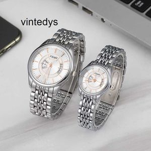 Montre à Quartz de mode haute précision Feiwo nouvelle montre à Quartz Double calendrier Couple nuit lueur affaires étanche hommes