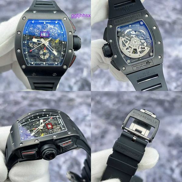 Montre de mode RM montre femme montre RM011 AK Ti Philips Marsa limitée noir titane matériel montre pour hommes automatique mécanique