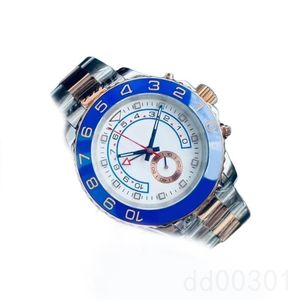 Montres de mode horloge calendrier fonction 44mm cadran blanc lunette bleue montre-bracelet de haute qualité femme plaqué argent bracelet mouvement montres verre saphir sb055 C4