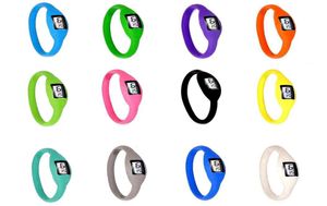Modehorloges voor dames 16 kleuren anion sportpolsbelet horloge mannen vrouwen digitaal silicium led watch4336542