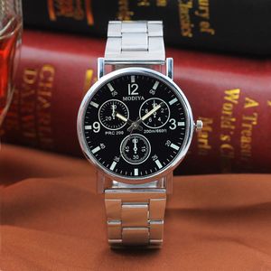 Montres de mode Luxury Elegant Men Business en acier en acier inoxydable TROIS EYES TROIS EYES MAL MAL MAL