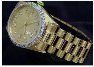 Fashion horloges mannen topkwaliteit gele gouden diamanten wijzering bezel kijkt automatische herenhorloge vrouw polshorloge multi -stijl