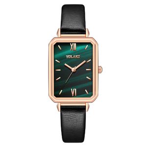 Fashion horloges dames polshorloges voor vrouwen rechthoek Watch Pin Buckle Y0406