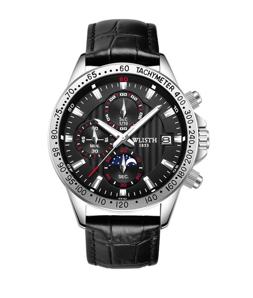 Moda Wathces nuevo cuarzo hombres Acero inoxidable deporte buceo mano diamante día fecha reloj de pulsera Wach Relog Hombre