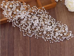 Accesorios para el cabello de tocado nupcial de boda de moda con coronas nupciales de cristal y tiaras Joyería para la cabeza Tiara nupcial con diamantes de imitación Headb240Z