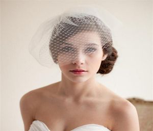 Fashion Wedding Bridal White Birdcage Veils Blusher Veils Face Net With Hair Peigt Accessoires Headry Party Prom Prom Heght5747712