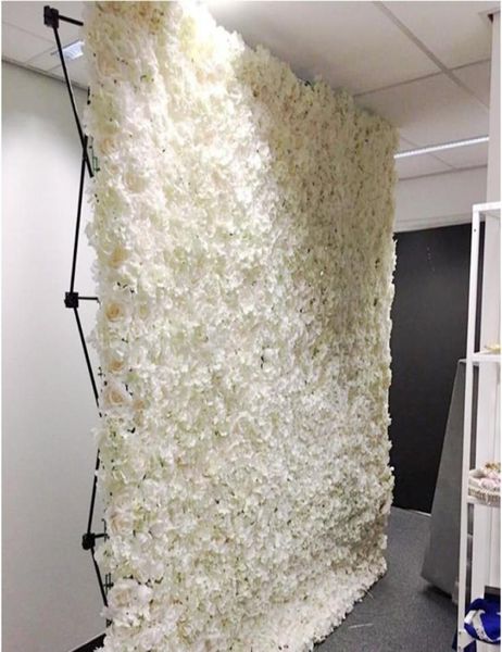 Pared de flores de boda a la moda con soporte, marco de flores de tubo doblado de hierro negro para decoración para fiesta de boda, suministros 7749990