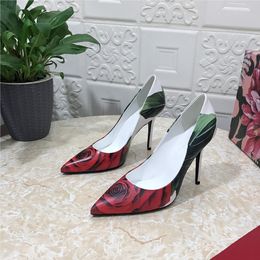 Escarpins en cuir à talons Super hauts pour femmes, escarpins à bout pointu ajouré, de styliste pour Banquet, Slingback mujer, Fashion Week