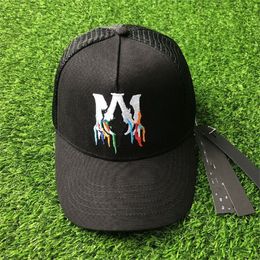Mode witte designer baseball cap luxe strandhoed multicolor letter borduurpatroon heren cappello creatieve sport ademende truckerhoed 2023