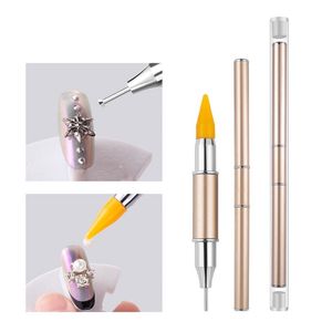 Outils de pointage d'ongles en gros de mode Double têtes 5 couleurs ensemble de manucure outil d'art d'ongles pour Salon de beauté