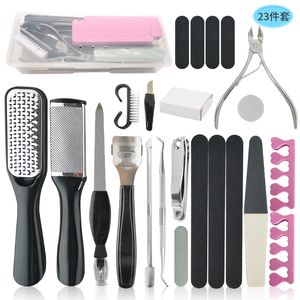 Venta al por mayor de moda Nail Manicure 23 piezas Set para salón de belleza Cuticle Pusher Nails Clippers Pedicure Tools