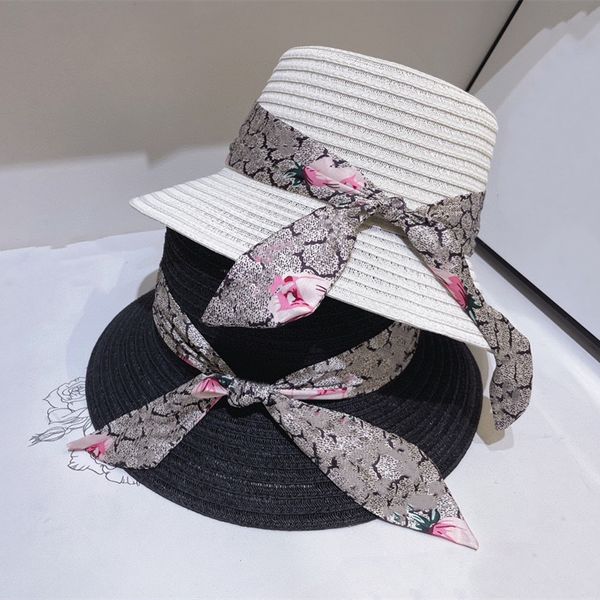 Mode large bord chapeaux lettres chapeaux mode casquettes et casquettes de baseball pour femme sport parasol chapeaux approvisionnement