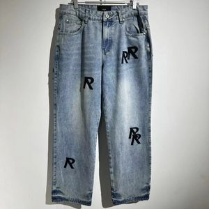 Mode jean à jambes larges décontracté polyvalent Y K pantalon de survêtement hommes pantalon Streetwear