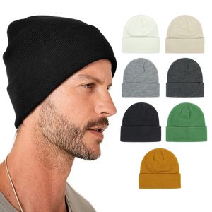 Bonnet d'hiver de mode pour femmes hommes garçons filles casquettes de crâne au crochet Style Hip Hop chapeau couleur unie unisexe automne bonnets tricotés casquette accessoires sauvages M259N