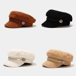 Fashion Winter Berets Chapeau pour filles Street Style Beret Cap Femmes Chapeaux plats Cap