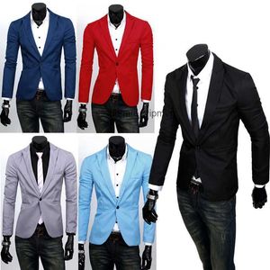 Mode hiver noir rouge gris hommes vêtements décontractés coton à manches longues décontracté coupe ajustée élégant costume Blazer manteaux vestes