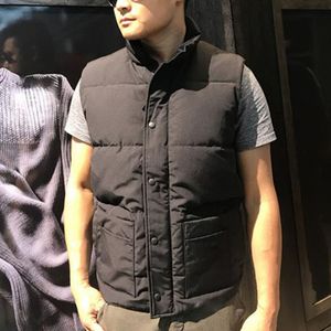 Mode Winter Down Vest Stand Collar Classic Men Designer Outdoor Mouwloze jassen Casual Outerwear Hoogwaardige winddichte jas