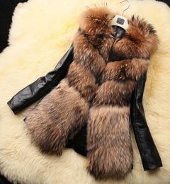 Fashion Winter Fur Coat Jacket Women New Leather Parka Outwear Capacle Coacted Faux Fur Fur Place Manteau Femme Worther5759844