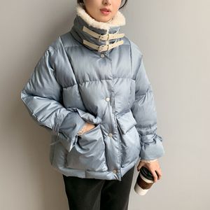Mode- Veste d'hiver Manteau Femmes Casual Style coréen Puffer Femme Automne Noir Vêtements Femmes