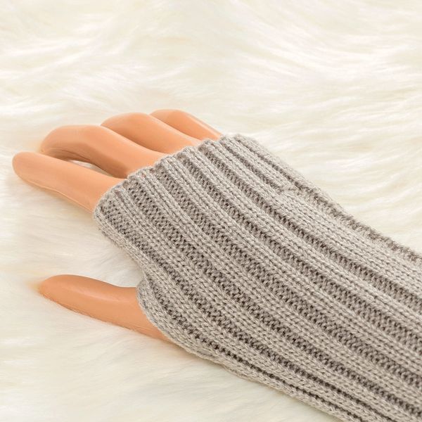 Fashion- Winter Twist Gants 5 couleurs au choix Confortable Hollow Twist Arm Warmer Long Knit Mitten Gifts