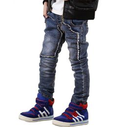 Mode winter warme jongens jeans dikke kinderen voegen wollen denim broek peuter jongens kleding tiener wazende spijkerbroek 3- lJ201203