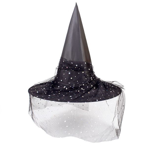 Chapeau Fashion-Witch, accessoires décoratifs d'Halloween, chapeau pour enfants adultes, couvre-chef de sorcière, usine de chapeau de sorcière magique en polyester en gros