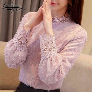 Mode femme blouses dentelle mousseline de soie blouse chemise de grande taille haut pour femme à manches longues vêtements blouse femmes chemises blusas 1667 50 22H0820