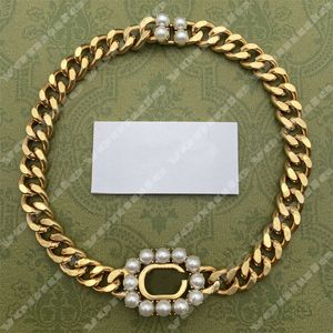 Mode Femme Bracelet De Luxe Collier Desigenrs Collier De Perles Ensemble Lettre Classique Chaîne En Or Designer Bijoux Cadeau D'anniversaire
