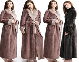 Fashion Femme Long Robe Robes chaudes épaisses hiver