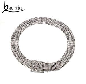 Fashion Woman Silver Metal Beltes Full Swinestone Crystal Bride Beltes larges Belly Chain Belt Luxury Cool Celt Lady Ceinture Femme S19674305