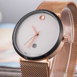 Mode dames 2024 must-have quartz horloge met ronde wijzerplaat en kalender in eenvoudige stijl