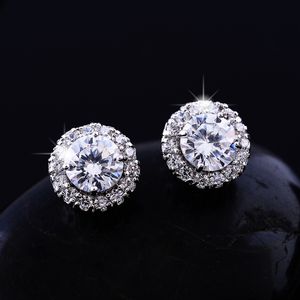 2023 Nieuwe Collectie Beste Vrienden 18K Wit Vergulde Oorbellen Grote Diamanten Oorbellen Voor Vrouwen Witte Zirkoon Oorbellen
