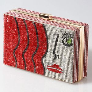 Mode Dames Acryl Box Tas Clutch Met Diamanten Ontwerp Avondtasje Mini Portemonnee Voor Dames Bruiloft Handtassen Koppelingen 231227