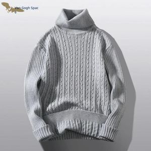 Mode femmes et hommes tricoté décontracté pull à col roulé unisexe chaud pull pull pulls 240115