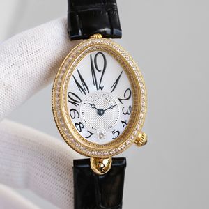 Mode Femmes Automatique Montre Mécanicien Oeufs D'oie Forme Chiffres Arabes Nacre Cadran Montre-Bracelet AAA + 8918BR Saphir Horloge