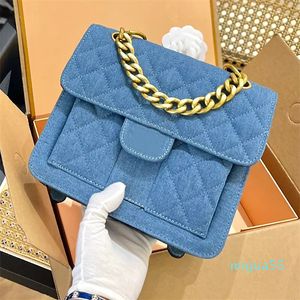 Mode femmes sac à dos Designer canal sac à bandoulière bleu toile cuir sac à main haute qualité femmes mini sac à bandoulière