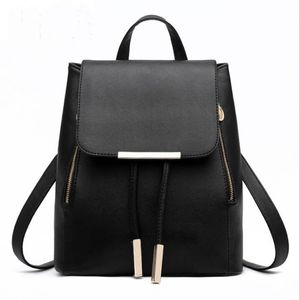 Fashion Women Backpack Hig Quality Pu Leather Mochila Escolar School Tassen voor tieners Girls Girls Tophandle Backpacks201D