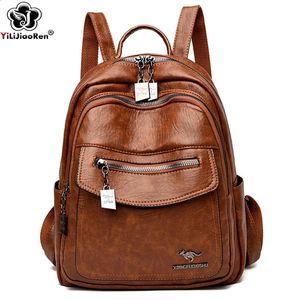 Fashion Women Backpacks Designer Sac à bandoulière Soft Le cuir Sac à dos Hackpack Dames Travel Big School Sacs For Teenage Girls 240329