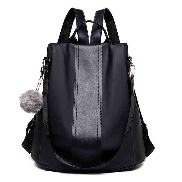 Moda mujer mochilas monedero impermeable nylon antirrobo mochila bolso de hombro ligero para adolescentes niñas mochila mujer j220620