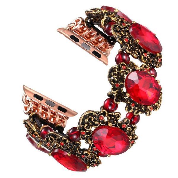 Mode femmes perles bracelets extensibles bijoux Bracelet pour Apple Watch Ultra 2 bande 9 8 7 6 SE 5 4 Bracelet iwatch 49mm 41mm 45mm 42 44mm 38mm 40mm
