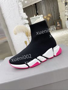 Fashion Women Boots Designer Men Triple Dark Bruine Sock Shoe Trainer Rust Wine Red Winter Knit enkellaarzen Brand Paltform Trainers LY220116