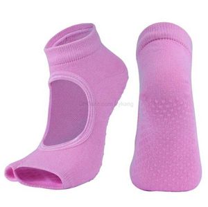 Mode Vrouwen Ademend Open Tenen Backless Sokken Yoga Pilates Atletische Sport Sok Ballet Dansen Oefening Vloer Sox pantoffel Antislip Trampoline kous