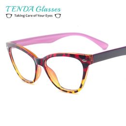 Mode Vrouwen Cat Eye Bril Lichtgewicht Plastic Brillen Frame Voor Recept Lenzen 240322