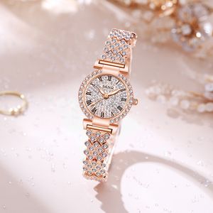 Mode Femmes Charme Montres Designer Quartz Diamant Glitter Montres En Acier Inoxydable Montre-Bracelet Étanche Relojes de Lujo pour Femme Haute Qualité