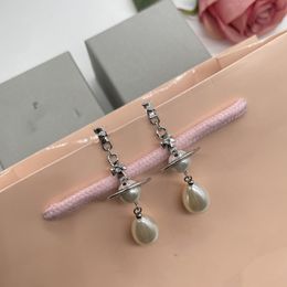 Mode Femmes Designer Marque Boucles D'oreilles Bijoux De Luxe Planète Boucle D'oreille En Métal Perle Saturne Or Boucle D'oreille cjeweler Femme orecchini gh