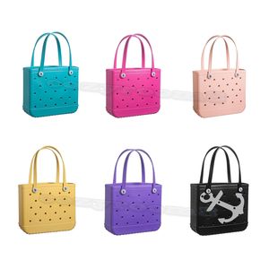 Diseñador de moda para mujer Eva Bogg Bag Luxury Tote Large Shopping Basket Bags Lady H195I Storage Lavable Beach Silicone Bog Bags Monedero Eco Jelly Candy wallet