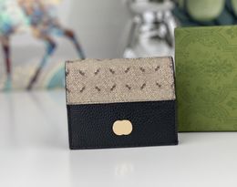 Billeteras de diseñador de moda Fashion Balletas de bambú de lujo Stylist Famoso Stylist Short Card Letter Letters Double Letters Mark Woman Clutch 610b