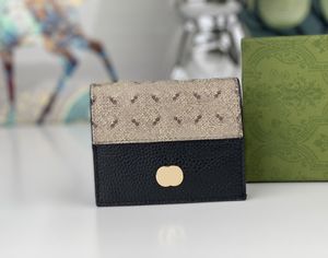 Moda mujer diseñador carteras de lujo monedero de bambú famoso estilista titular de la tarjeta corta de alta calidad letras dobles marca mujer bolsos de embrague 610b