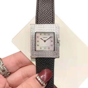 Relojes de diseño para mujer de moda, reloj con hielo, movimiento de cuarzo, reloj para mujer, relojes de pulsera de diamantes de 26 mm y 21 mm para mujer Montre cuadrado