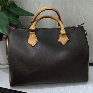 Mode femmes sacs polochon fleur marron 25 30 cm 35 sacs à main en cuir de créateur pour dames sac classique rapide de haute qualité282R
